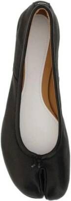 Maison Margiela Tabi Ballet Flats Stijlvolle Leren Schoenen Black Dames