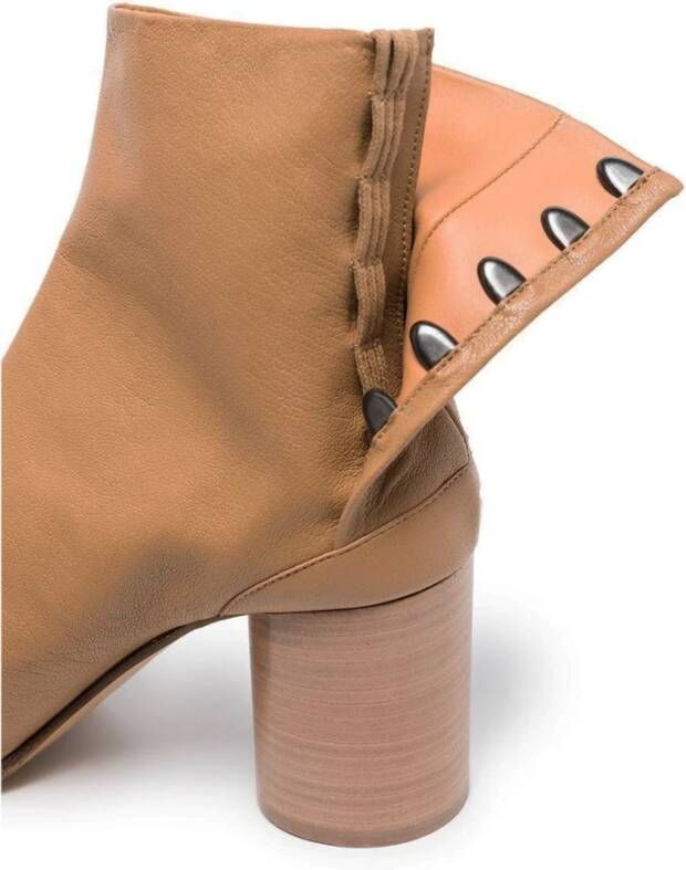 Maison Margiela Tabi Enkellaarzen Leren Hak Vrouwen