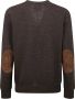 Maison Margiela V-hals wollen vest met elleboogpatches - Thumbnail 2