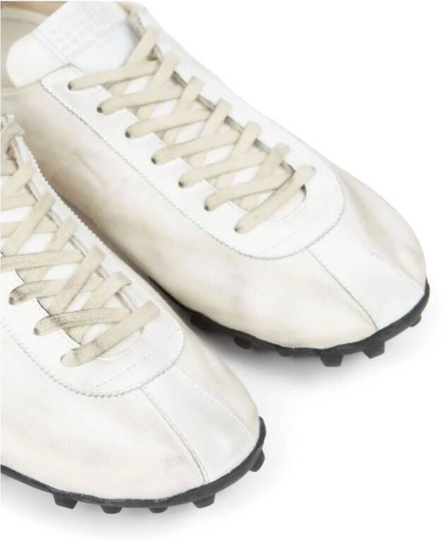 Maison Margiela Vintage Leren Sneakers met Iconische Hiel White Heren