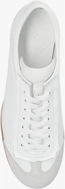 Maison Margiela Witte en grijze leren sneakers Wit Heren