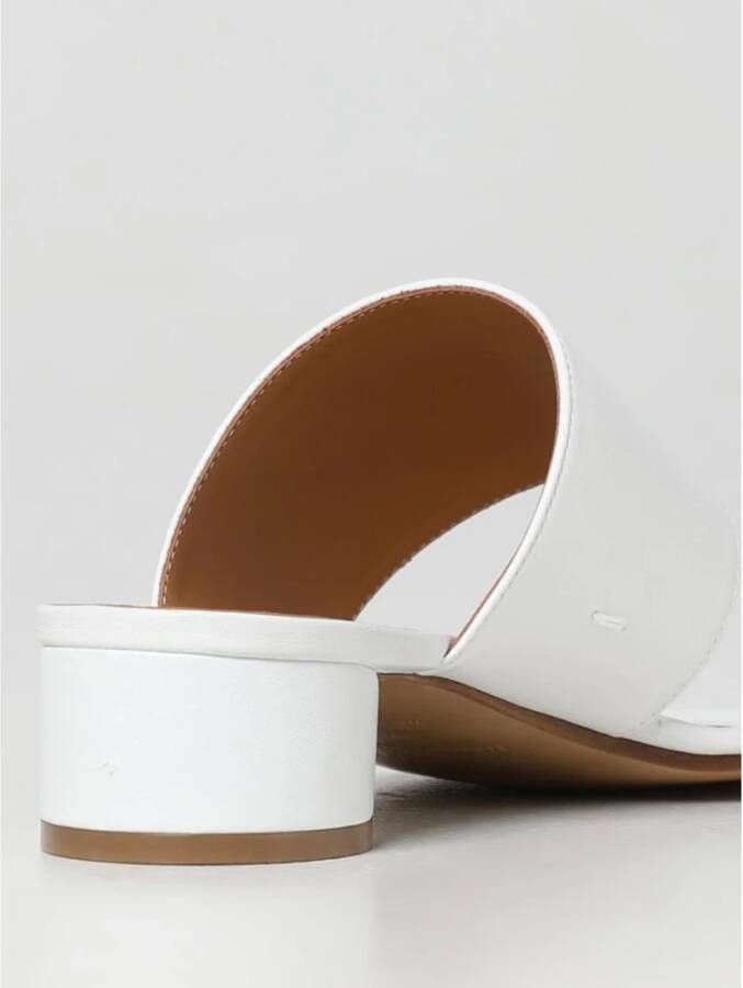 Maison Margiela Witte hakken wig sandalen