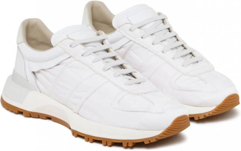 Maison Margiela Witte Leren Lage Sneakers White Heren