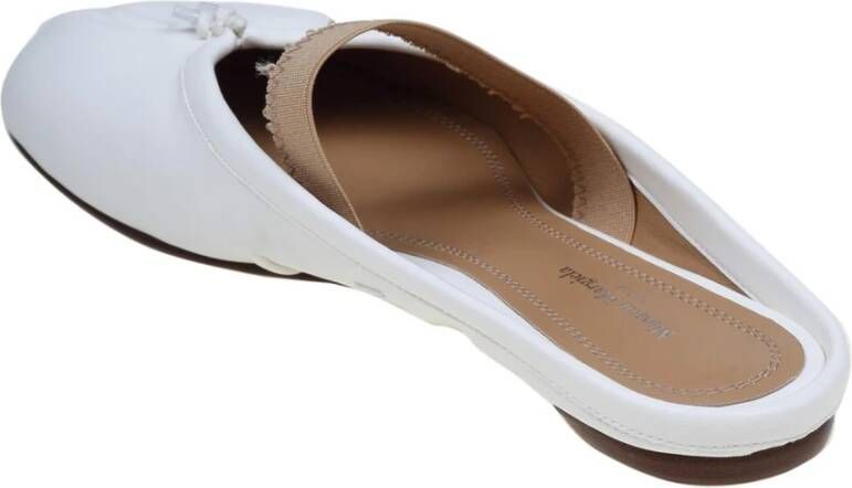 Maison Margiela Witte leren Tabi Mule schoenen White Dames