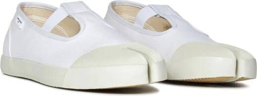 Maison Margiela Witte Mary Jane Sneakers met Tabi Teen White Heren