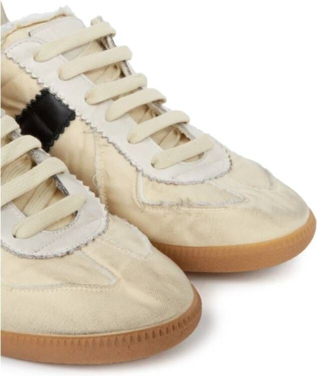 Maison Margiela Zwarte Replica Sneakers met Leren Details