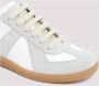 Maison Margiela Witte Leren Sneakers met Grijze Suède Inzetstukken White - Thumbnail 10