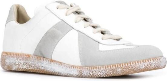 Maison Margiela Witte Sneakers Verfspatten Ontwerp White Heren