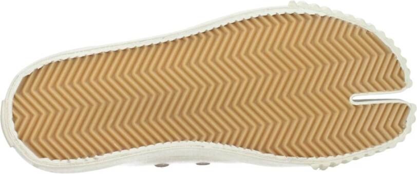 Maison Margiela Witte Stof Lage Tops Sneakers