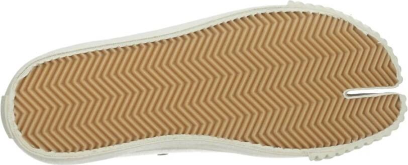 Maison Margiela Witte Stoffen Sneakers Street Style