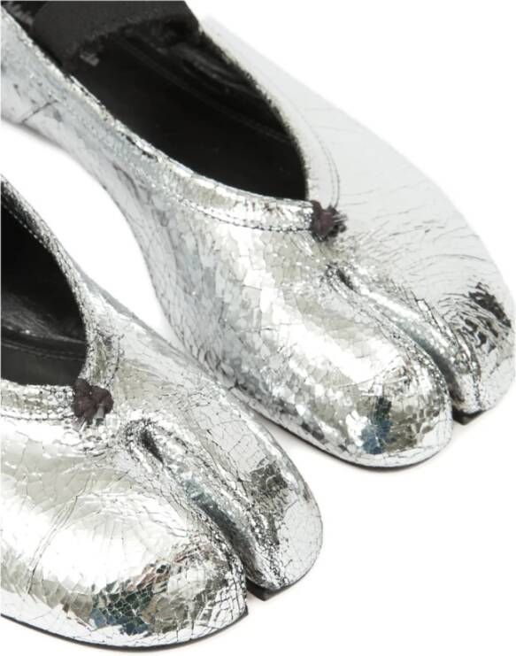 Maison Margiela Zilver Elastische Band Tabi Instapmodel Schoenen