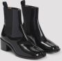 Maison Margiela Zwarte Geknoopte Leren Schoenen Elegante Stijl - Thumbnail 2