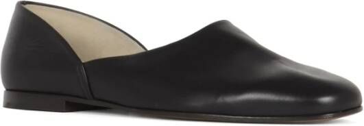 Maison Margiela Zwarte Grecian Slippers Platte Schoenen