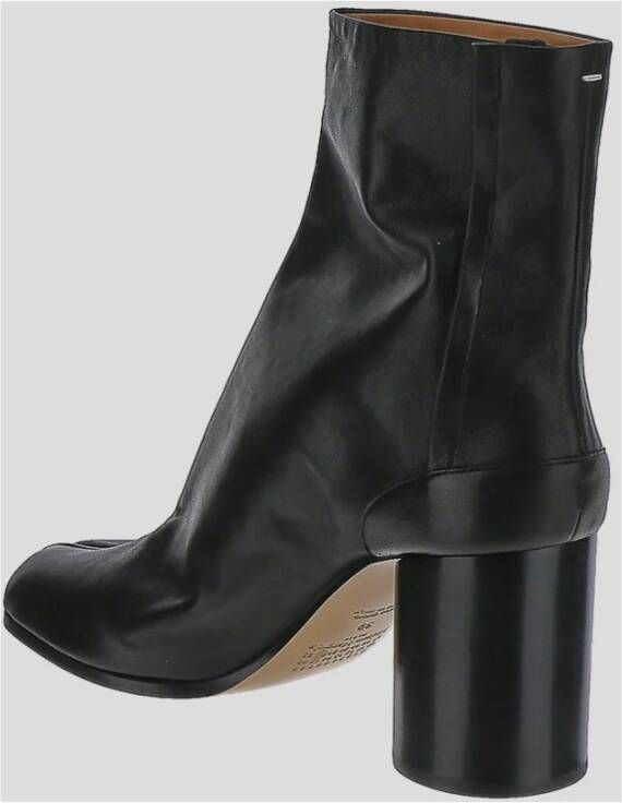 Maison Margiela Zwarte hak Tabi enkellaarzen Black Dames