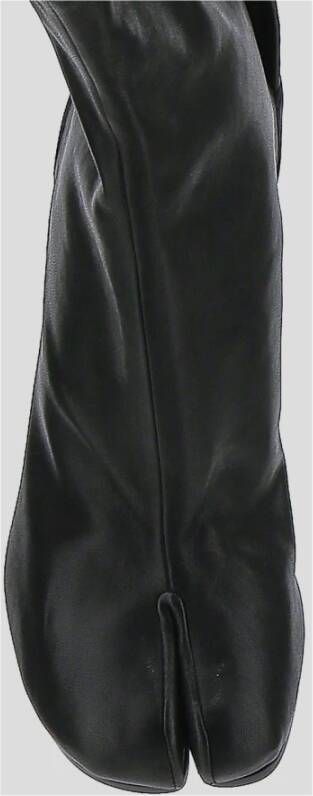 Maison Margiela Zwarte hak Tabi enkellaarzen Black Dames