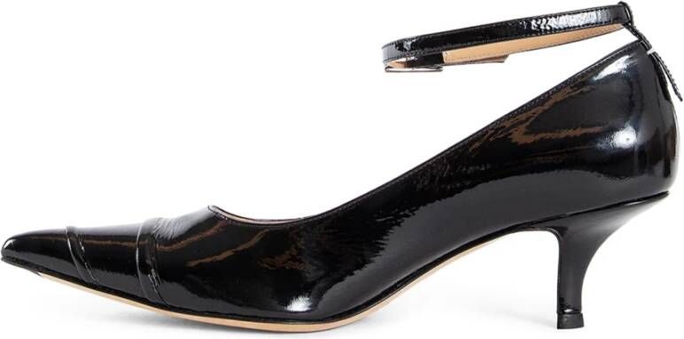 Maison Margiela Zwarte Lakleren Pumps met Puntige Neus
