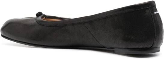Maison Margiela Zwarte Leren Ballerina Schoenen Black Dames