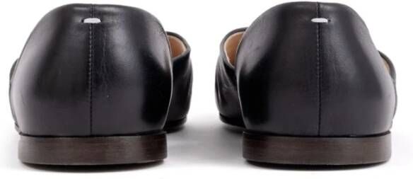 Maison Margiela Zwarte Leren Instap Sandalen Black Heren