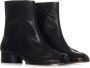 Maison Margiela Zwarte Leren Laarzen met Tabi Split-Teen Vorm Zwart Dames - Thumbnail 4