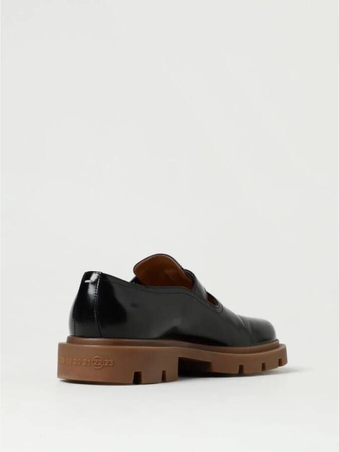 Maison Margiela Zwarte Leren Mary Jane Schoenen