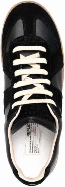 Maison Margiela Zwarte Sneakers Replica Logo Applicatie Black Dames