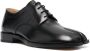 Maison Margiela Zwarte Leren Tabi Teen Veterschoenen - Thumbnail 2