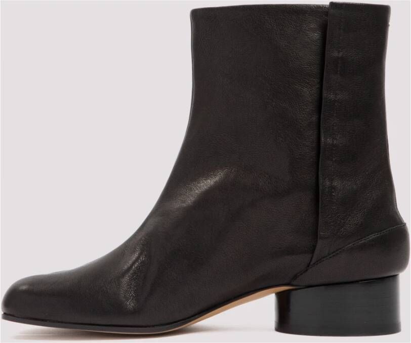 Maison Margiela Zwarte Tabi Enkellaarzen Black Dames