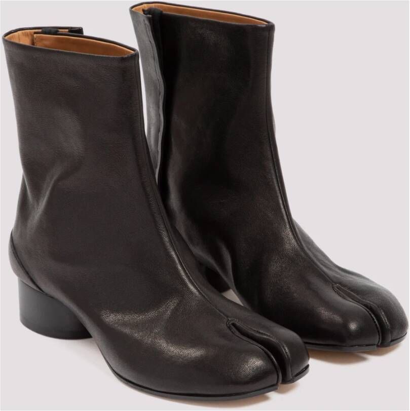 Maison Margiela Zwarte Tabi Enkellaarzen Black Dames