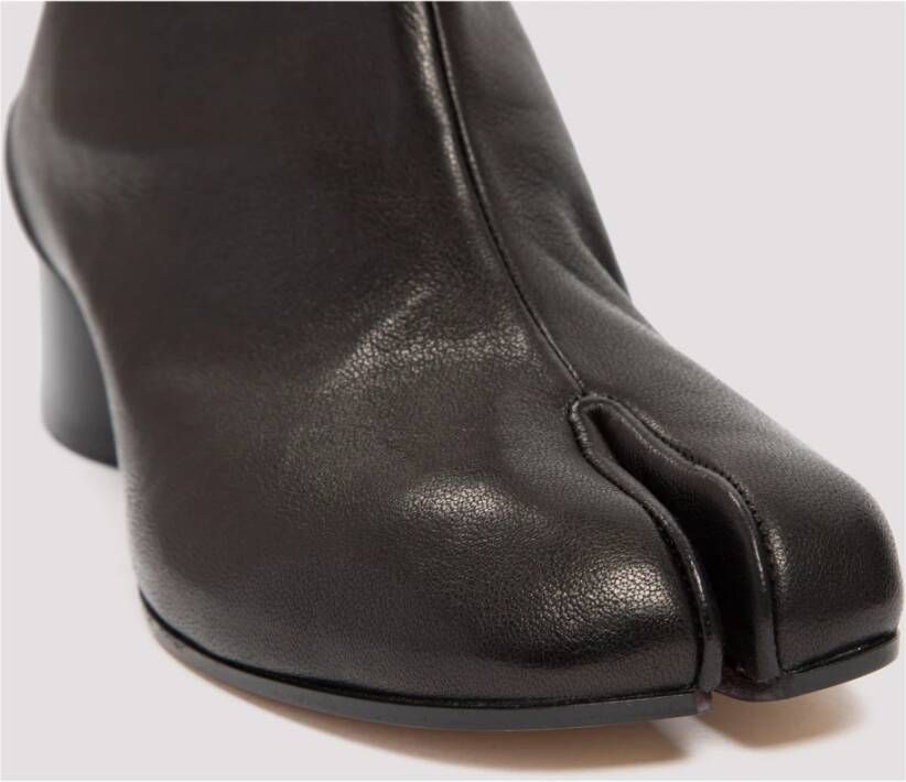 Maison Margiela Zwarte Tabi Enkellaarzen Black Dames