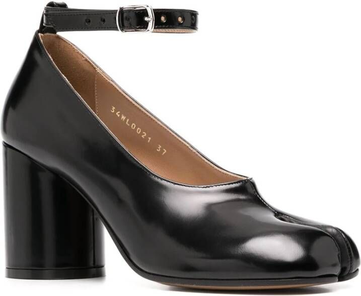 Maison Margiela Zwarte Tabi Patentleren Pumps Black Dames