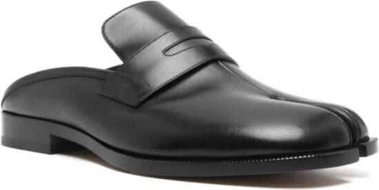 Maison Margiela Zwarte Tabi Stijl Leren Sandalen