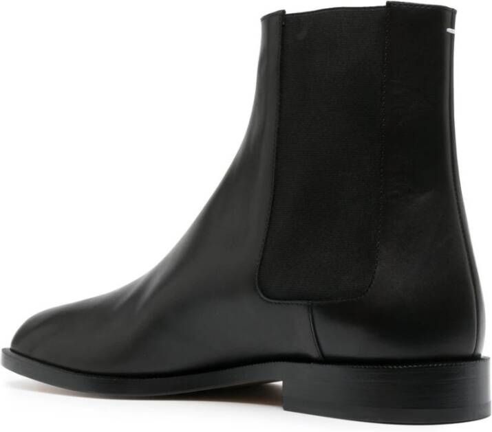 Maison Margiela Zwarte Tabi Teen Leren Laarzen