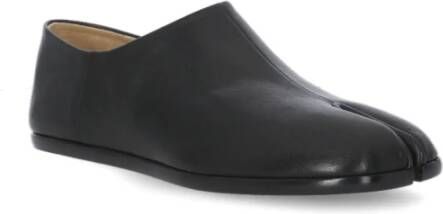Maison Margiela Zwarte Tabi Teen Leren Lage Schoenen Black Dames