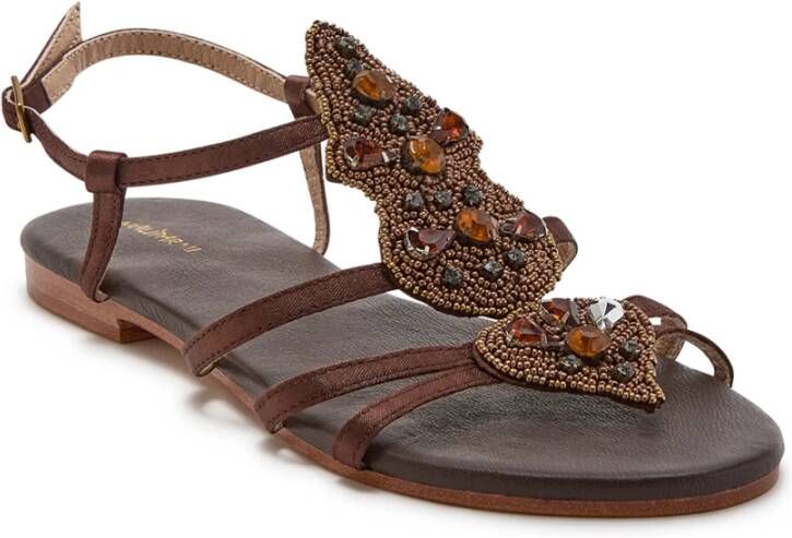 Maliparmi Flat Sandals Brown Dames