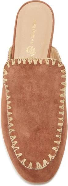 Maliparmi Leren Raffia Loafers