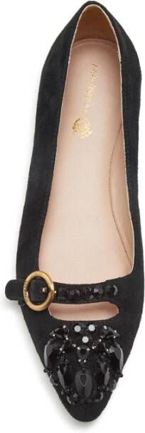 Maliparmi Luxe Suede Ballerina's Black Dames