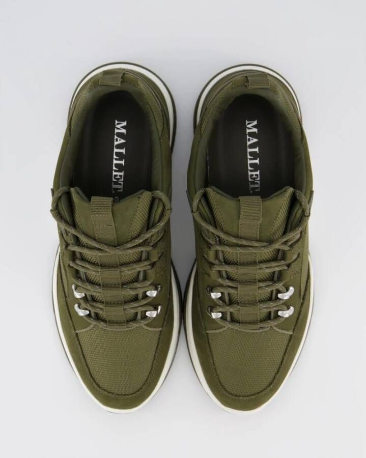 Mallet London Reflecterende Heren Sneakers Green Heren