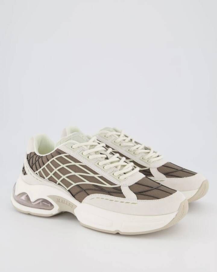 Mallet London Neptun Dip Sneaker Wit Beige Multicolor Heren