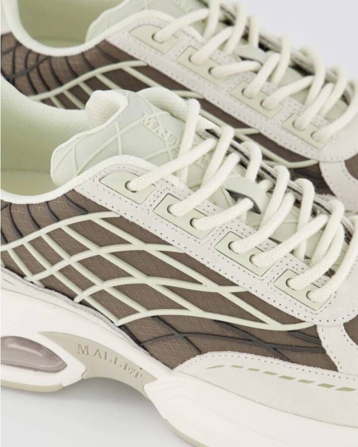 Mallet London Neptun Dip Sneaker Wit Beige Multicolor Heren