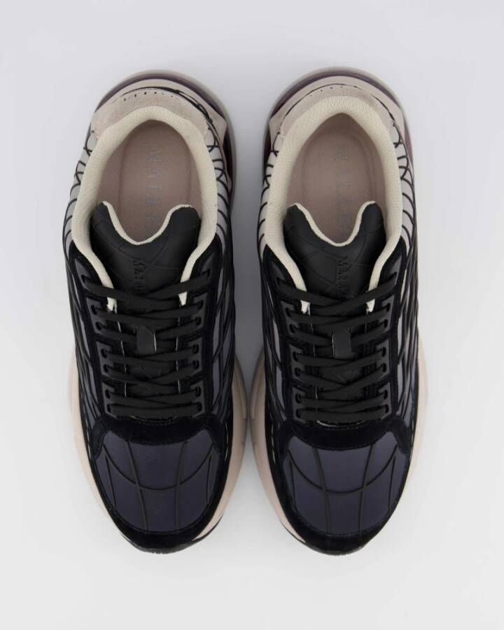 Mallet London Neptun Dip Sneaker Zwart Beige Black Heren