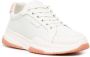 Mallet Footwear Witte en roze lage sneakers voor dames Wit Dames - Thumbnail 3