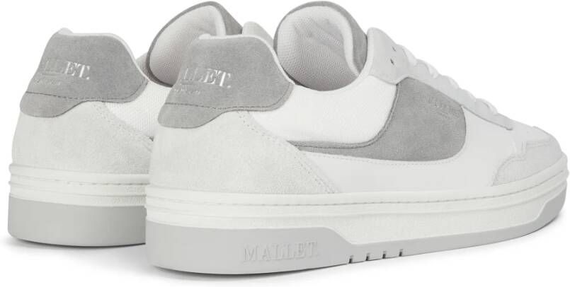 Mallet London Grijze Suède Witte Leren Sneaker Gray Heren