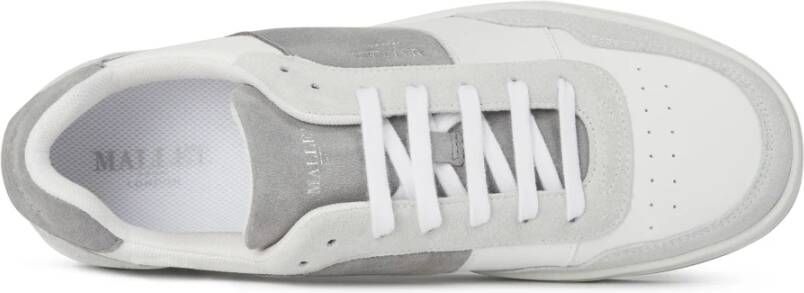 Mallet London Grijze Suède Witte Leren Sneaker Gray Heren