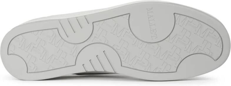 Mallet London Grijze Suède Witte Leren Sneaker Gray Heren