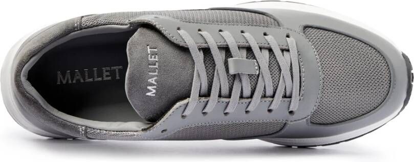 Mallet London Lite Grey Silver Sneakers Gray Heren