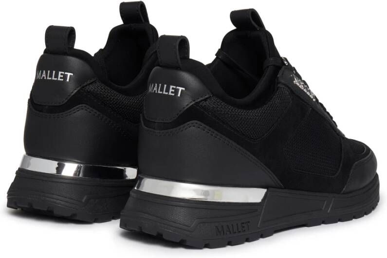 Mallet London Lite Triple Black Silver Sneakers Black Heren