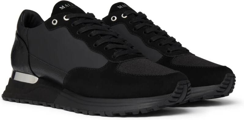 Mallet London Luxe Triple Black Silver Sneakers Black Heren
