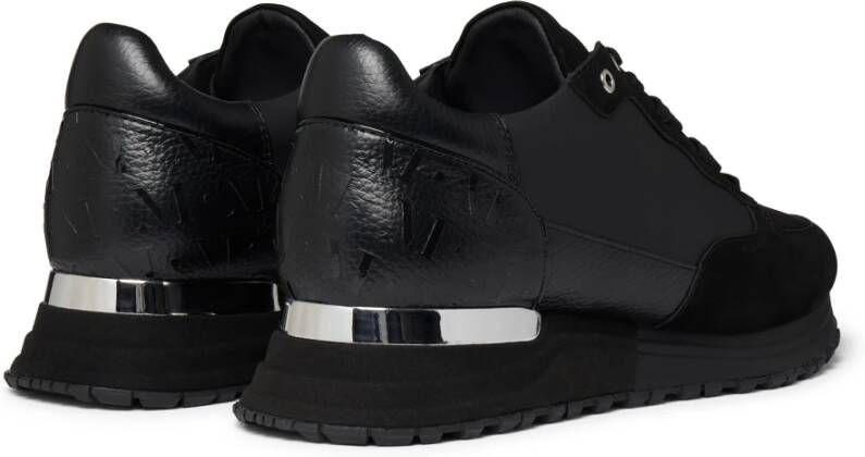 Mallet London Luxe Triple Black Silver Sneakers Black Heren