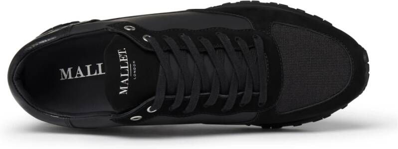 Mallet London Luxe Triple Black Silver Sneakers Black Heren