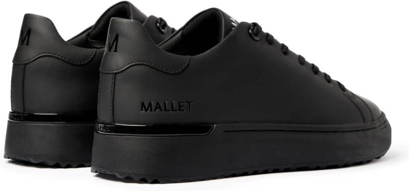 Mallet London Luxe Zwarte Leren Sneakers Black Heren
